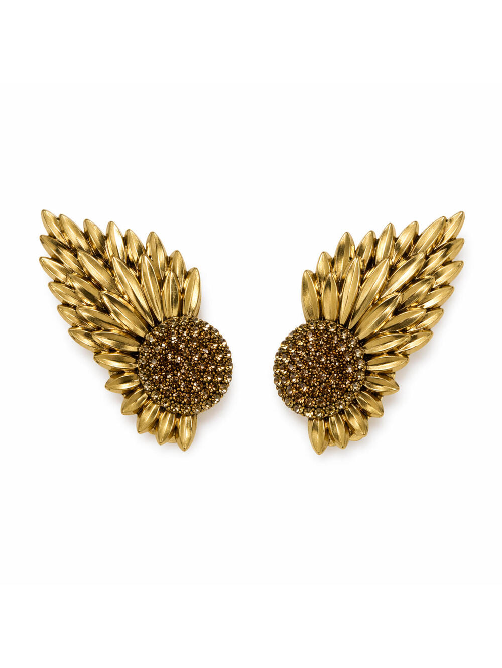 Deepa Gurnani Gold Statement Earrings